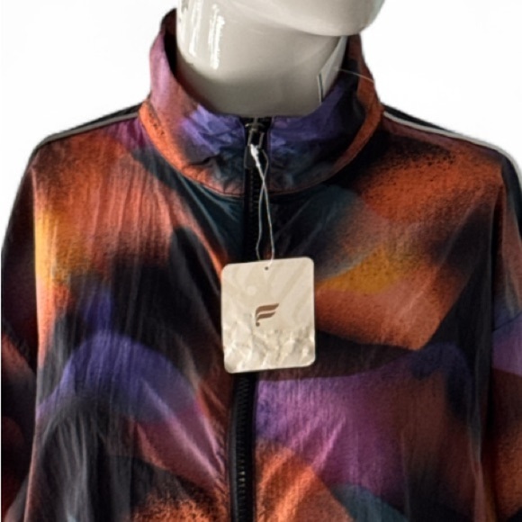 Fabletics Oversized Flyweight Windbreaker Meltdown Abstract Jacket Size S - Picture 8 of 15